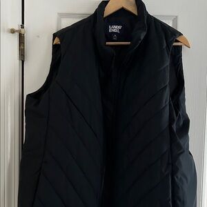 Lands' End Women's Black Quilted Vest